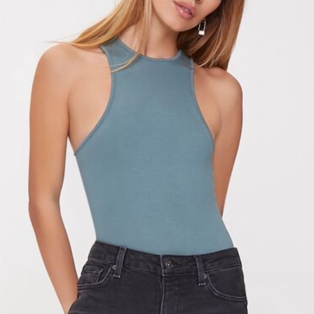 NEW Blue Forever 21 Bodysuit